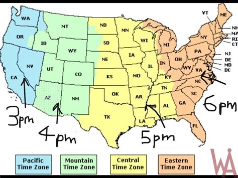 Printable Time Zone Chart