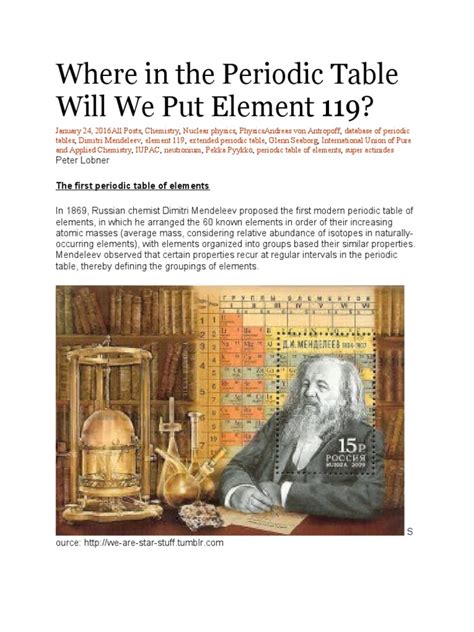 09.where in The Periodic Table Will We Put Element 119 | PDF | Chemical ...