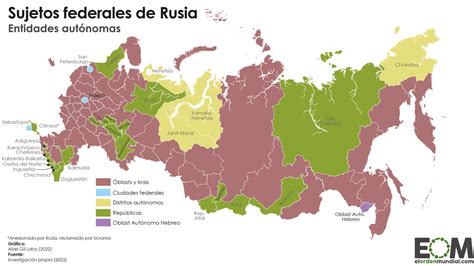 La organización territorial de Rusia - Mapas de El Orden Mundial - EOM