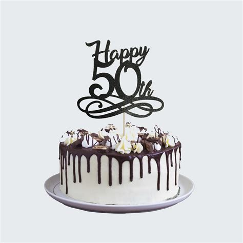 50th Birthday Cake Topper, 50th Birthday Decoration, 50th Birthday Gift ...