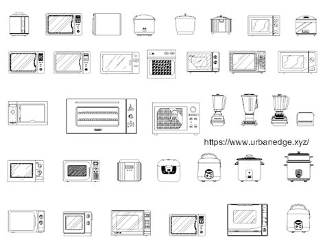 Kitchen Appliance free cad blocks download - 35+ free cad blocks