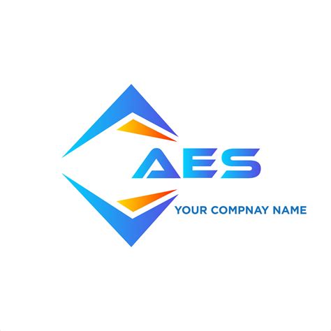 AES abstract technology logo design on white background. AES creative ...