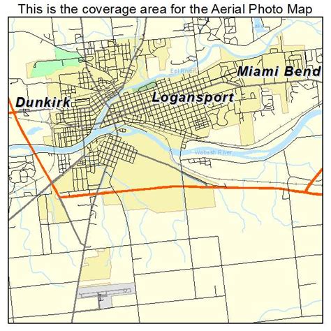 Aerial Photography Map of Logansport, IN Indiana