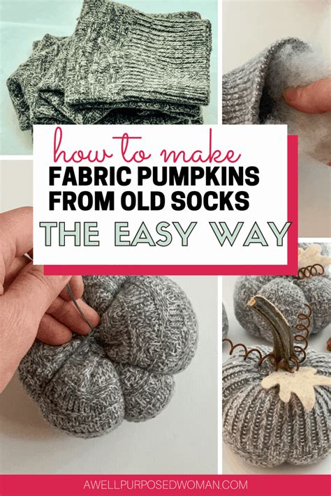 How to Make Fabric Pumpkins from Old Socks - A Well Purposed Woman