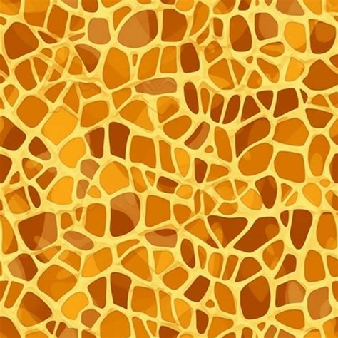 Premium AI Image | a giraffe pattern with a yellow background and brown ...