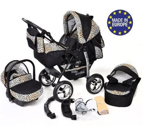 3-in-1 Travel System with Baby Pram, Car Seat, Pushchair & Accessories ...