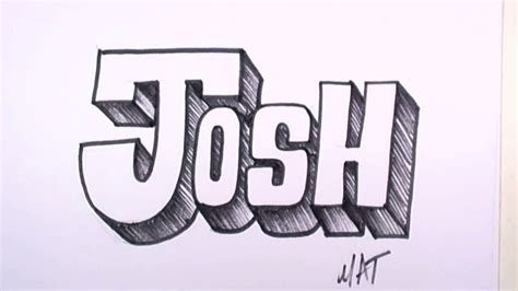 Graffiti Writing Josh Name Design #31 in 50 Names Promotion | MAT - YouTube