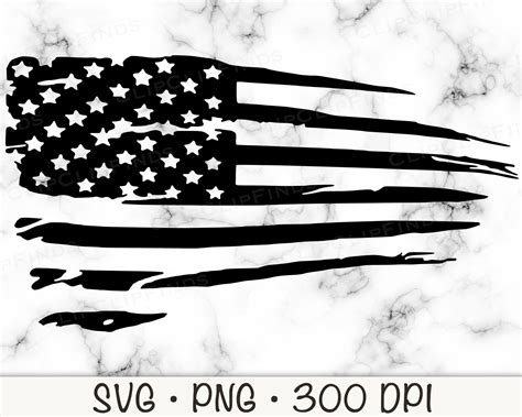 American Flag Drawing Black And White