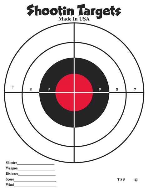 an image of a shooting target with the words shootin'targets in red and ...