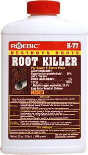 K-77 Root Killer destroys clogging tree and shrub roots from pipes fast ...