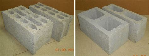 Typical cellular concrete blocks and hollow concrete blocks | Download ...