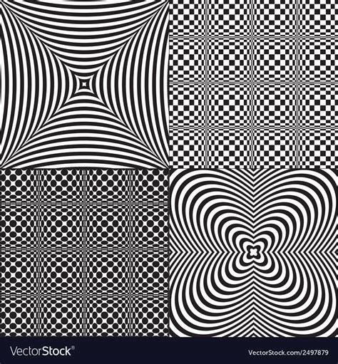 Op art patterns Royalty Free Vector Image - VectorStock