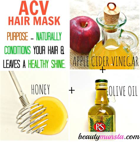 Apple Cider Vinegar Hair Mask for Shiny & Silky Locks - beautymunsta ...