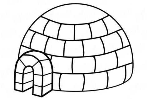 Igloo Printable Coloring Page - Printable Templates