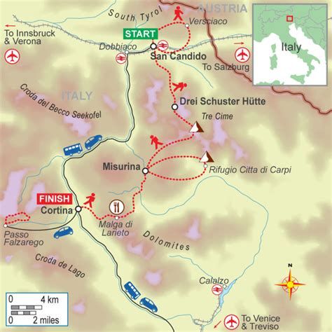 Dolomites Italy Map