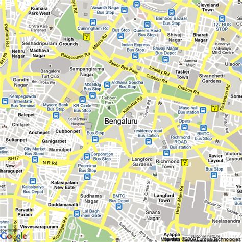 Bangalore Map and Bangalore Satellite Images