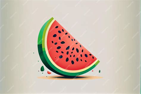 Premium Vector | Watermelon slice