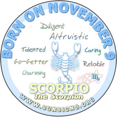 November 9 Zodiac Horoscope Birthday Personality - SunSigns.Org