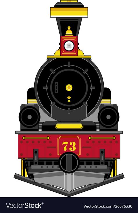 Cartoon steam train Royalty Free Vector Image - VectorStock