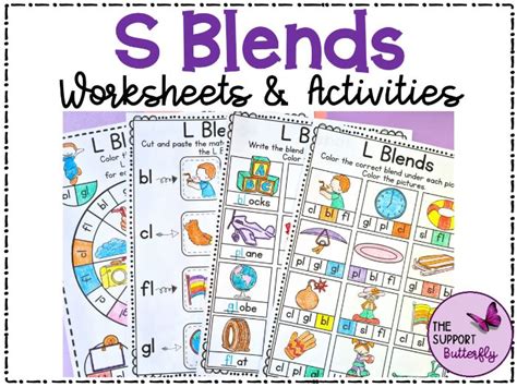 S Blends Worksheets and Activities | Initial Blends | Teaching Resources