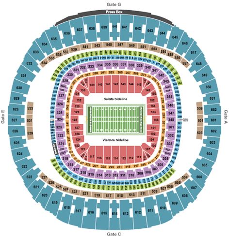 New Orleans Superdome Seating Chart For Saints Games | Review Home Decor