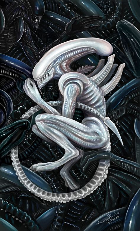 Xenomorph Alien Sci-fi Art Print albino Alien | Etsy