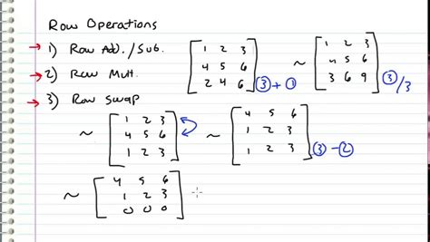 Linear Algebra - 5 - Elementary Row Operations - YouTube