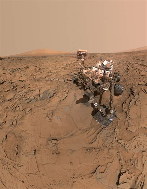 Curiosity Self-Portrait at 'Okoruso' Drill Hole, Mars, Facing Away ...