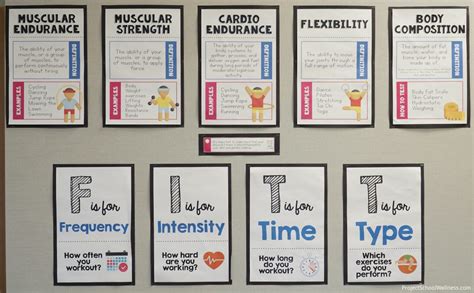 Components of Fitness & FITT Principle Poster Set - Project School Wellness