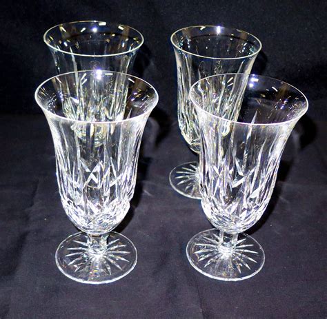 Qty 4 Cut Glass Crystal Parfait Dessert Glasses - Oahu Auctions