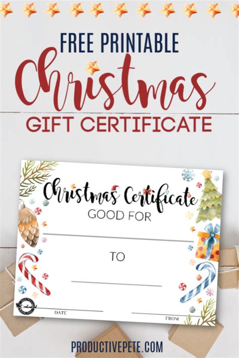 Free Printable Watercolor Christmas Gift Certificate Template ...