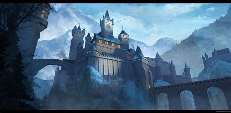 Snow Castle by Jonathan Dufresne | Castle illustration, Fantasy castle ...