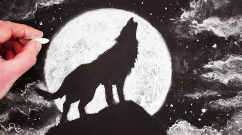 How to Draw a Wolf Howling at the Moon: Step by Step - YouTube