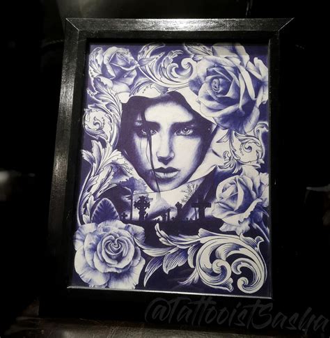 Blue biro pen art by TattooistSasha on DeviantArt