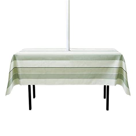 Indoor Outdoor Tablecloth with Umbrella Hole and Zipper Rectangle ...