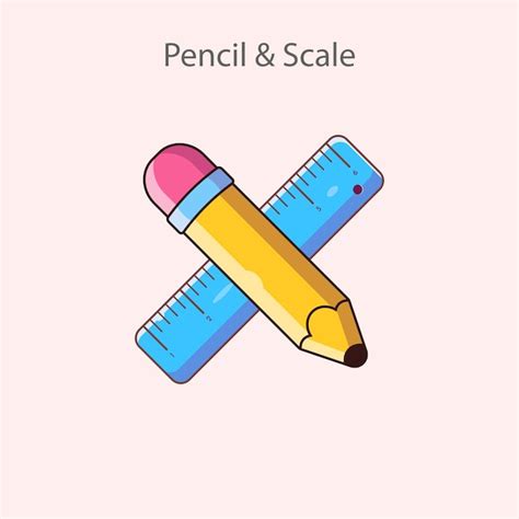 Premium Vector | Pencil scale flat illustration