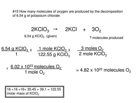 PPT - #15 How many molecules of oxygen are produced by the ...