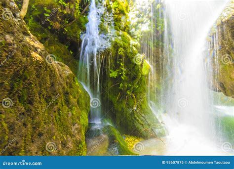 Waterfall stock image. Image of blur, algeria, forest - 93607875