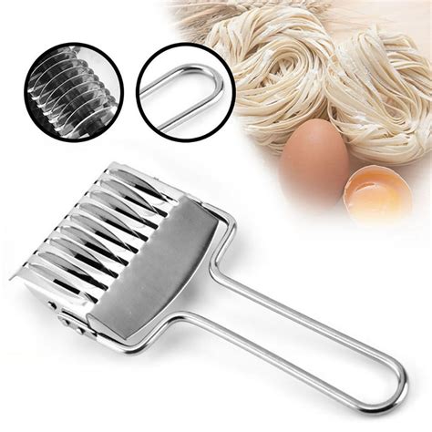 SANWOOD Noodle Cutter Stainless Steel Noodle Lattice Roller Dough ...