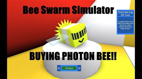 BUYING PHOTON BEE | BEE SWARM SIMULATOR (ROBLOX) - YouTube