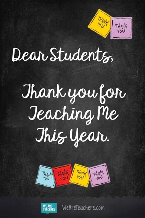 Dear Students, Thank You for Teaching Me This Year | Dear students ...