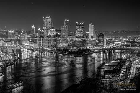 Black and White Pittsburgh Skyline - PittsburghSkyline.com - Original ...