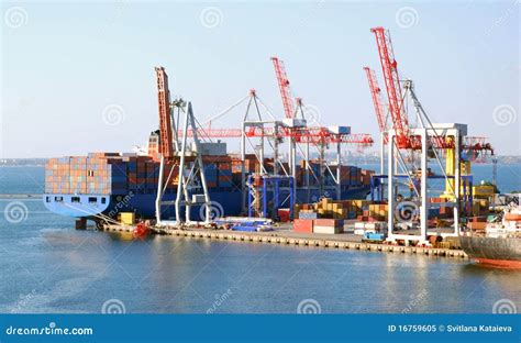 Cargo Ship On Loading Royalty-Free Stock Photo | CartoonDealer.com ...