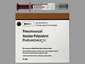 Pneumovax 23 (pneumococcal vaccine polyvalent) dosing, indications ...