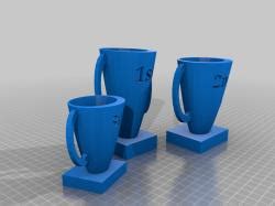 1st 2nd and 3rd place trophies 3d models 【 STLFinder