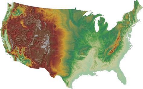 Digital Elevation Model of the Contiguous United States [3375x2118] : r ...