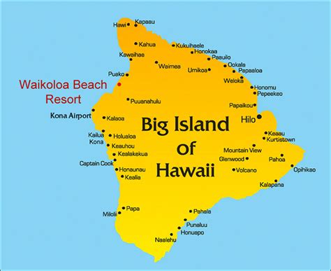 Kona Hawaii Beaches Map