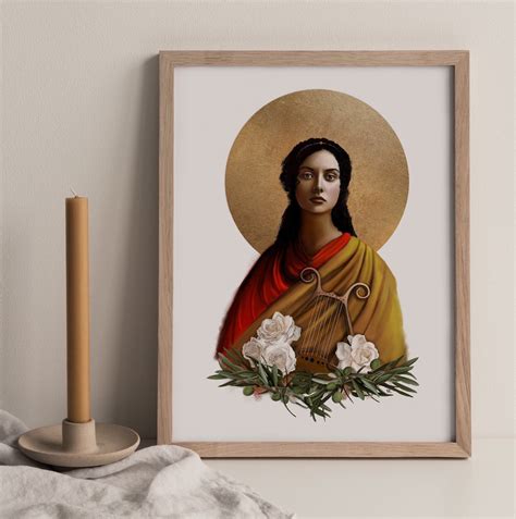 St. Cecilia Art Print Catholic Art Saint Art Catholic Gift - Etsy