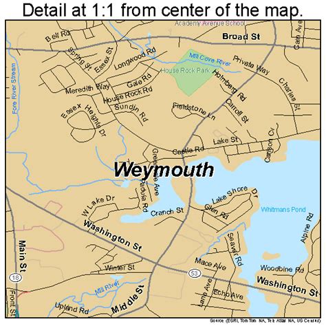 Weymouth Massachusetts Street Map 2578900