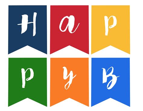 Happy Birthday Banner Free Printable - Paper Trail Design